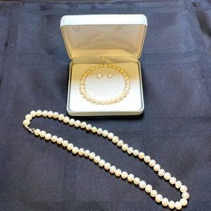 Sterling Silver Freshwater Pearls 3-piece set (NWOT)